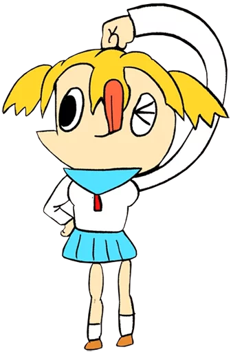 😅 Стикер «Pop Team Epic Anime» для Telegram