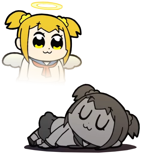 👻 Стикер «Pop Team Epic Anime» для Telegram