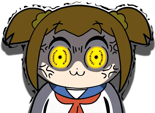 😡 Стикер «Pop Team Epic Anime» для Telegram