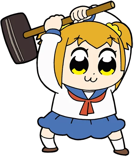 🔨 Стикер «Pop Team Epic Anime» для Telegram