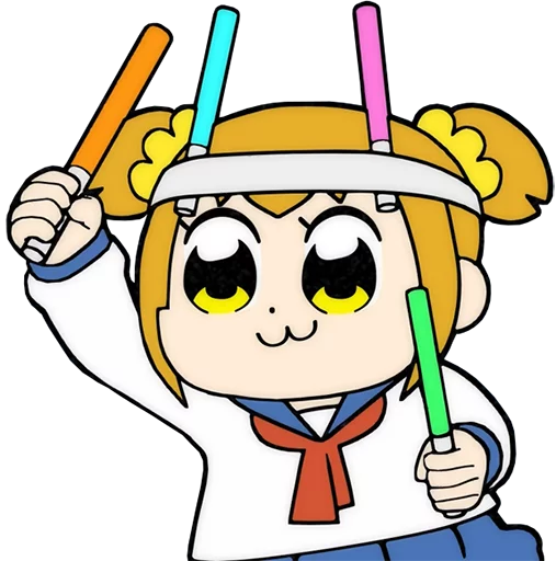 🎉 Стикер «Pop Team Epic Anime» для Telegram