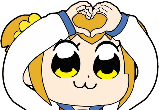 ❤️ Стикер «Pop Team Epic Anime» для Telegram