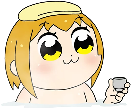🛁 Стикер «Pop Team Epic Anime» для Telegram