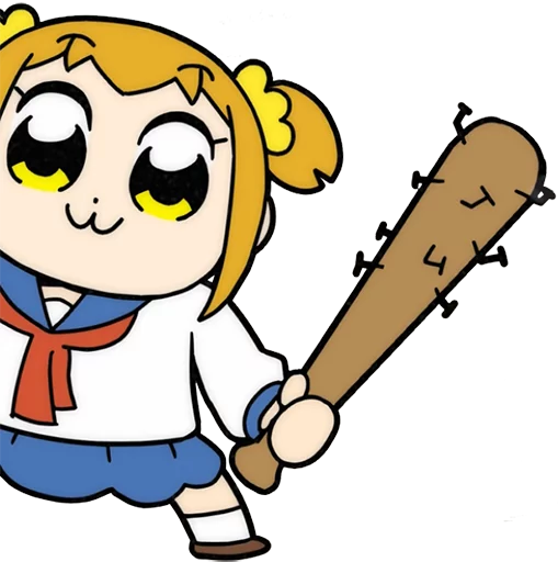 🏏 Стикер «Pop Team Epic Anime» для Telegram
