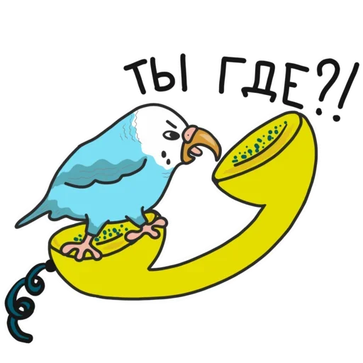😍 Стикер «Попугай Кеша» для Telegram