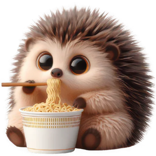 🍜 Стикер «Ежик милый» для Telegram