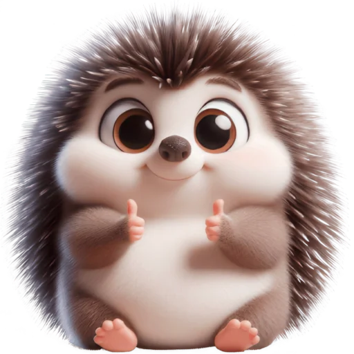 👍 Стикер «Ежик милый» для Telegram
