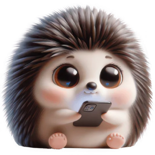 📱 Стикер «Ежик милый» для Telegram