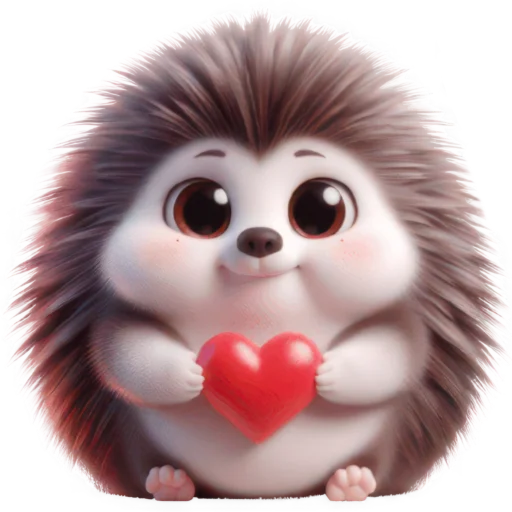 ❤️ Стикер «Ежик милый» для Telegram