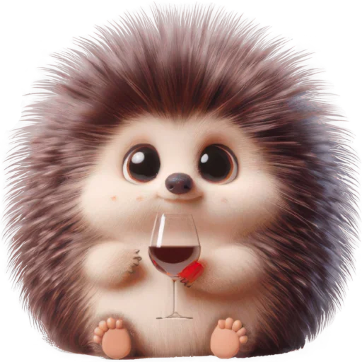 🍷 Стикер «Ежик милый» для Telegram