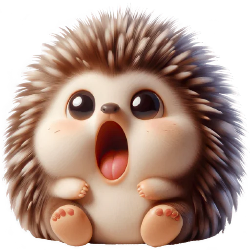 😰 Стикер «Ежик милый» для Telegram