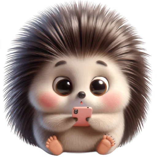 📱 Стикер «Ежик милый» для Telegram