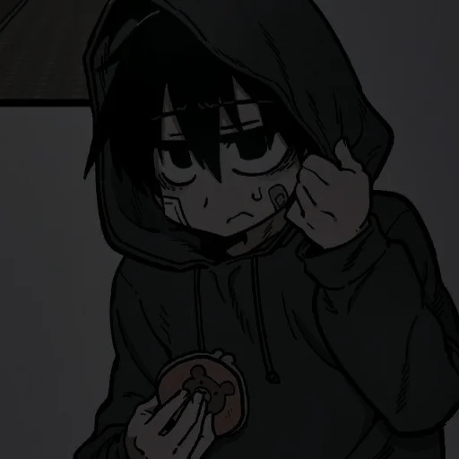 🖤 Стикер «iwishiwasdeadhuh» для Telegram