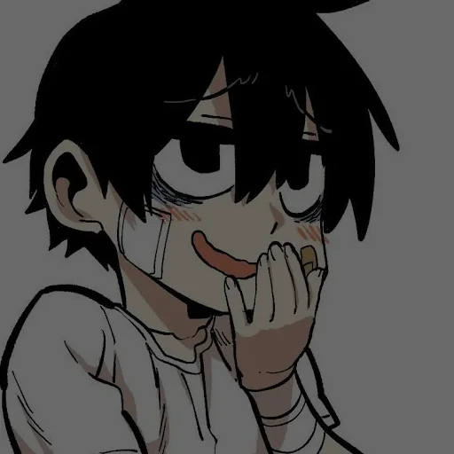 🖤 Стикер «iwishiwasdeadhuh» для Telegram