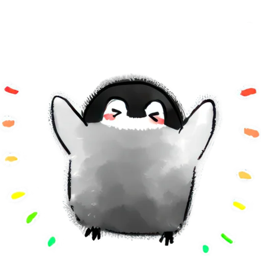 👻 Стикер «Позитивные пингвины» для Telegram