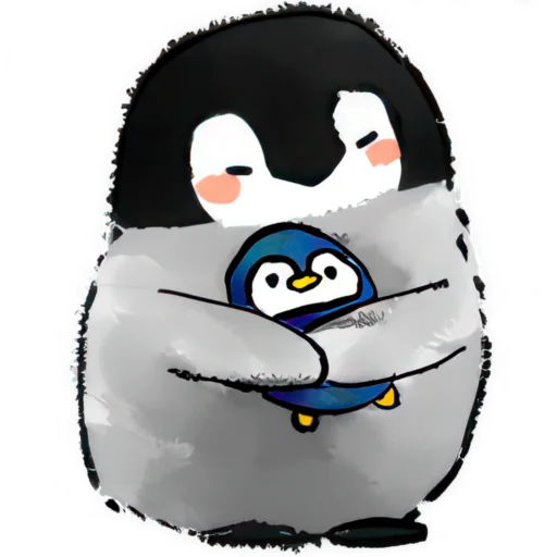 🤗 Стикер «Позитивные пингвины» для Telegram