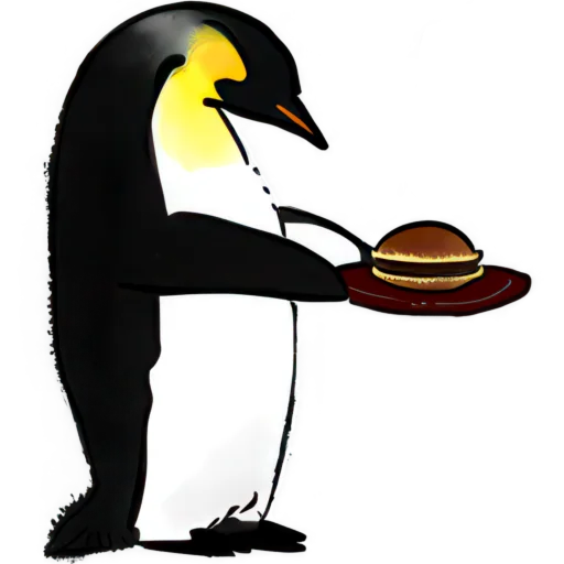 🍔 Стикер «Позитивные пингвины» для Telegram