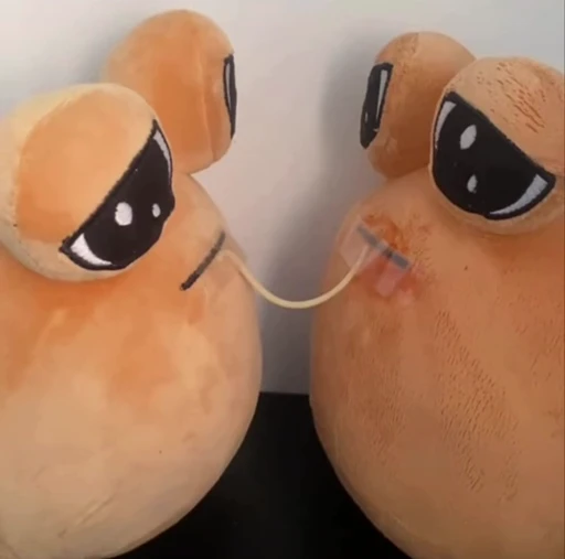 😐 Стикер «Pou Plush» для Telegram