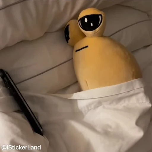 😐 Стикер «Pou Plush» для Telegram