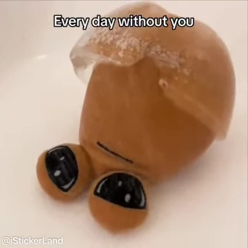 😐 Стикер «Pou Plush» для Telegram
