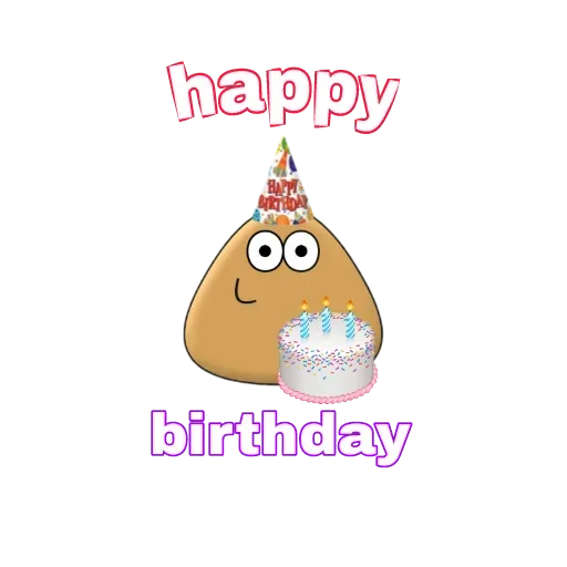 🥳 Стикер «Pou» для Telegram