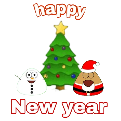 🎄 Стикер «Pou» для Telegram
