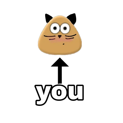 🐱 Стикер «Pou» для Telegram