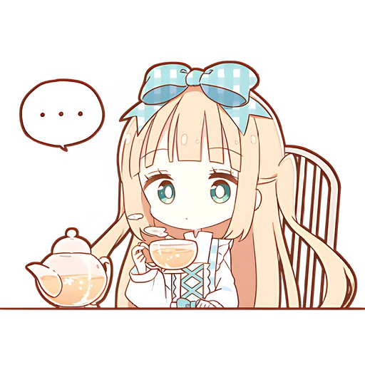 ☕ Стикер «Повседневная Алиса» для Telegram