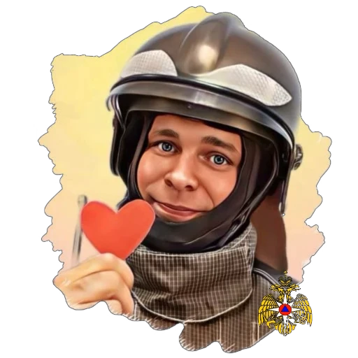 ❤️ Стикер «Пожарный МЧС России» для Telegram