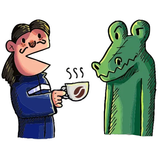☕ Эмодзи «Преколер&; х Кроко» для Telegram