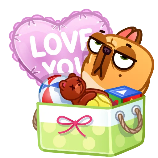 🗃 Эмодзи «Love You» для Telegram
