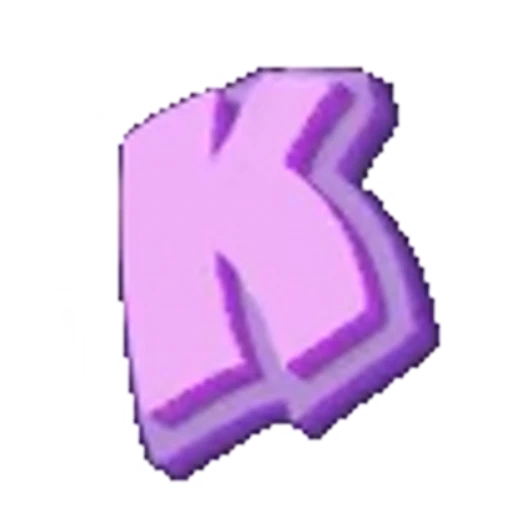 🔠 Эмодзи «Сиреневые качели 3D шрифт» для Telegram