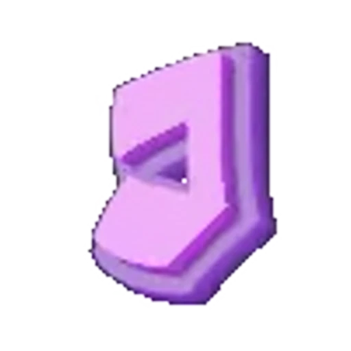 🔠 Эмодзи «Сиреневые качели 3D шрифт» для Telegram