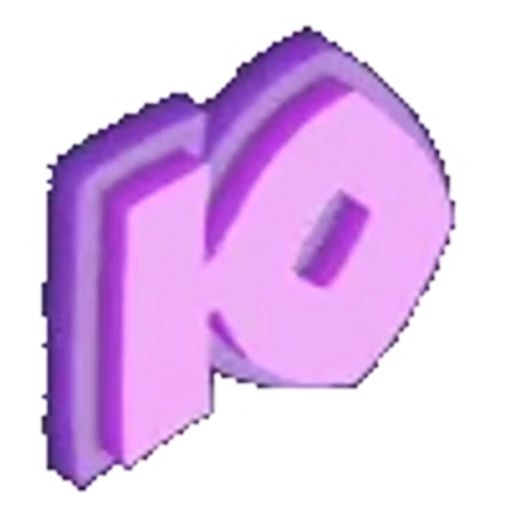 🔠 Эмодзи «Сиреневые качели 3D шрифт» для Telegram