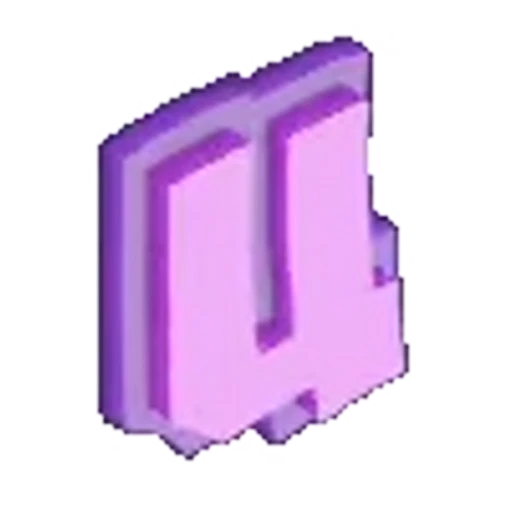 🔠 Эмодзи «Сиреневые качели 3D шрифт» для Telegram