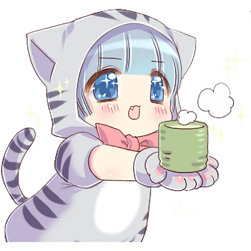 ☕ Стикер «Котейкины ушки» для Telegram