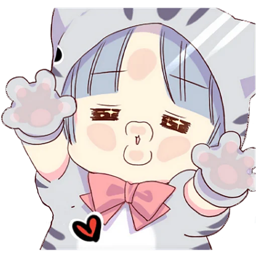 😘 Стикер «Котейкины ушки» для Telegram