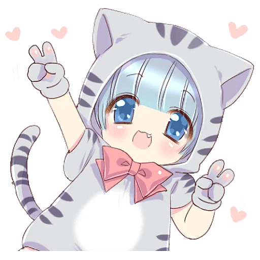 ✌️ Стикер «Котейкины ушки» для Telegram