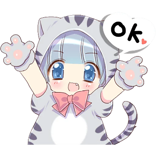 🤗 Стикер «Котейкины ушки» для Telegram