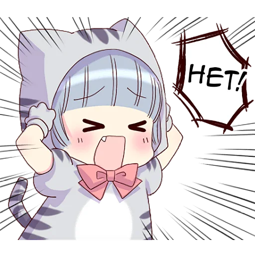 😫 Стикер «Котейкины ушки» для Telegram
