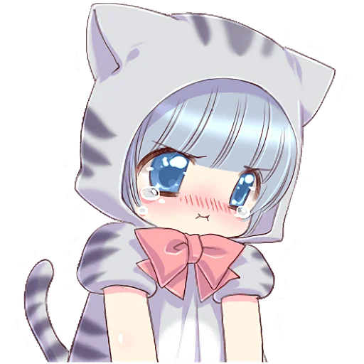 😢 Стикер «Котейкины ушки» для Telegram