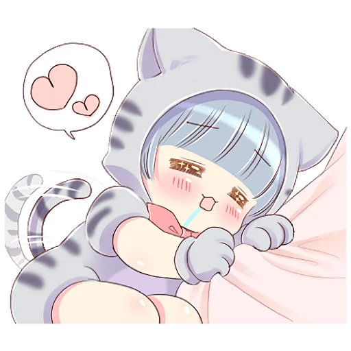 🥰 Стикер «Котейкины ушки» для Telegram