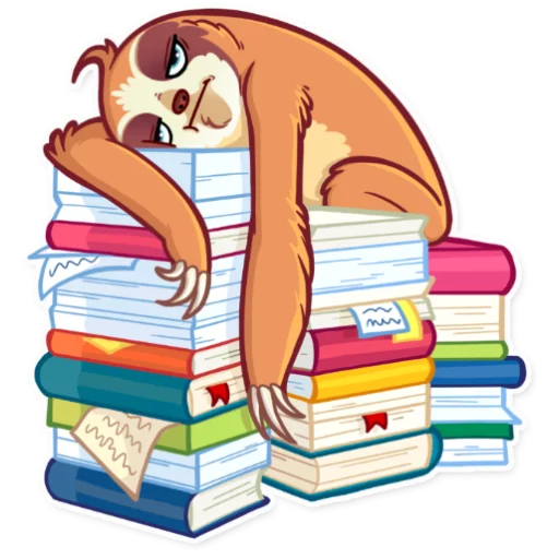 📚 Стикер «Pretty Lazy» для Telegram