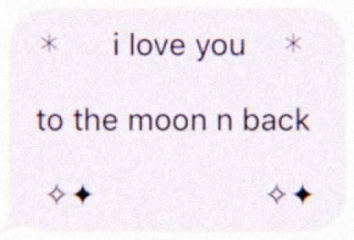 🌝 Стикер «♡︎𝓜𝓸𝓸𝓷𝓲𝓮'𝓼 𝓵𝓸𝓿𝓮♡︎» для Telegram