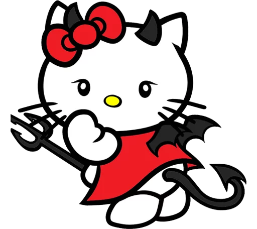 😈 Стикер «Ati-kitty» для Telegram