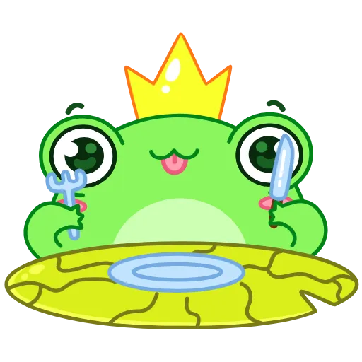 🍽 Стикер «Царевна-лягушка» для Telegram
