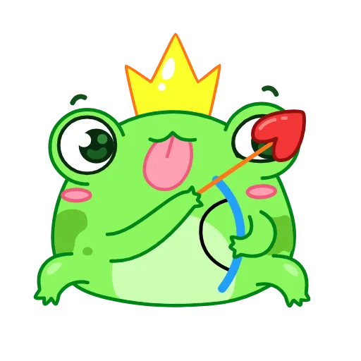 💘 Стикер «Царевна-лягушка» для Telegram