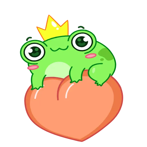 🍑 Стикер «Царевна-лягушка» для Telegram