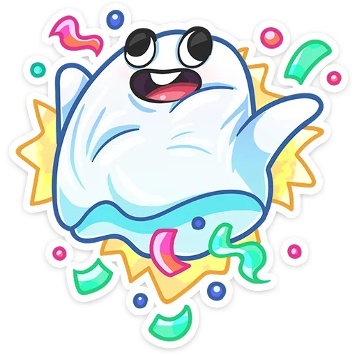 🎊 Стикер «Бу-у-у-у-у&; Самое милое Привиденьице ваших диалогов» для Telegram