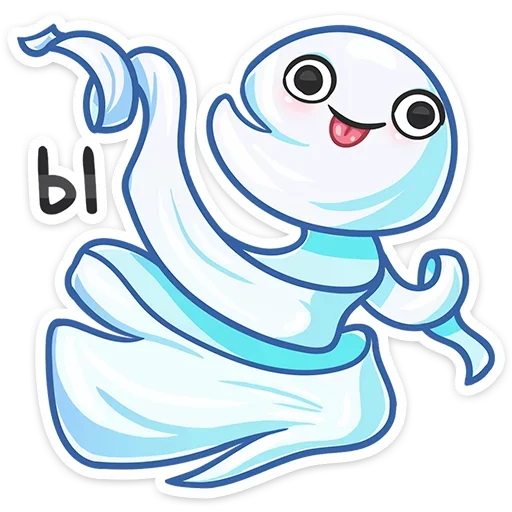 😁 Стикер «Бу-у-у-у-у&; Самое милое Привиденьице ваших диалогов» для Telegram